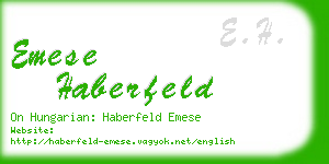 emese haberfeld business card